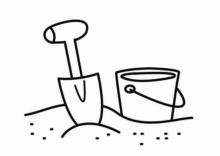 Coloring page sand box corner