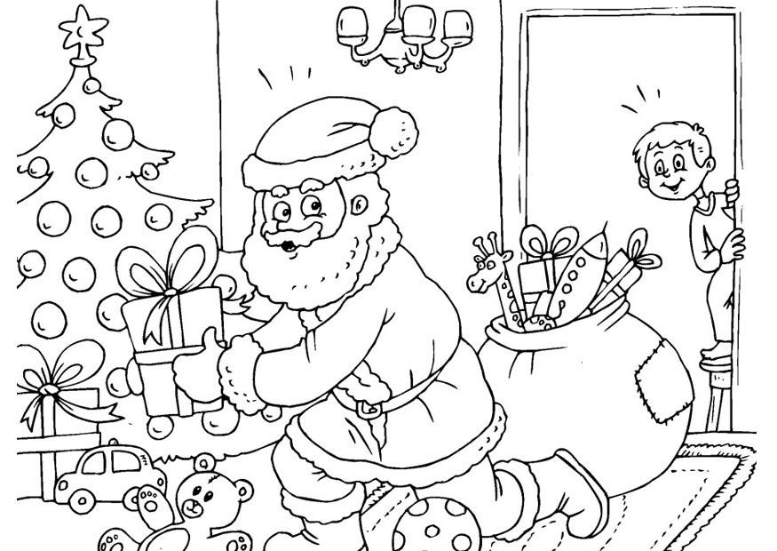 Coloring page santa claus