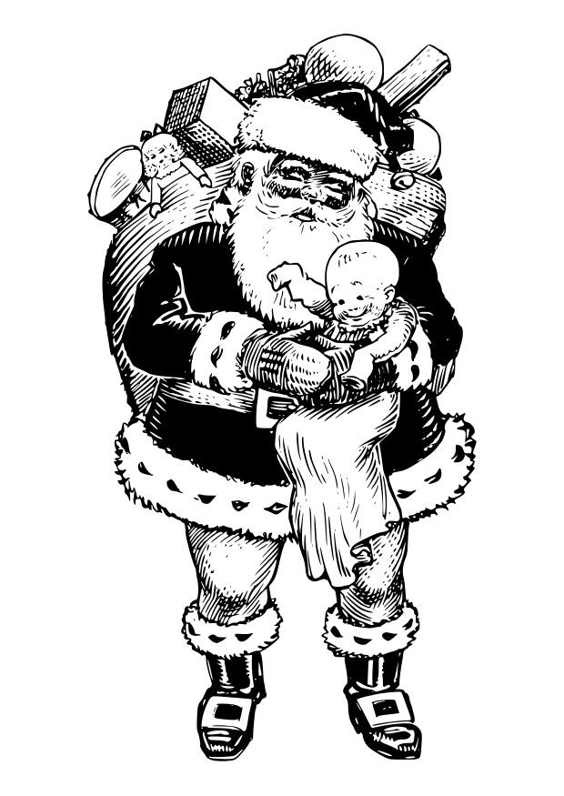 Coloring page santa claus