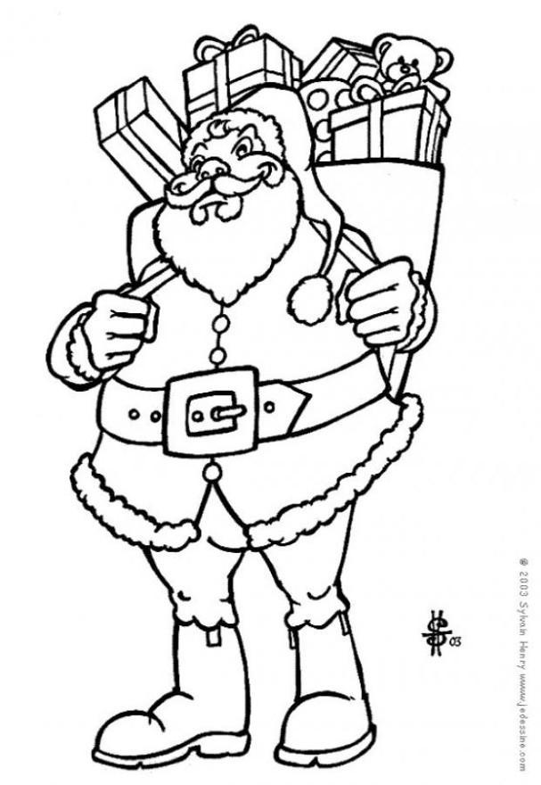 Coloring page santa claus