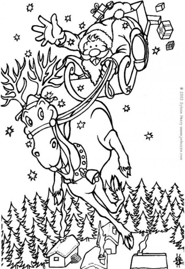 Coloring page santa claus