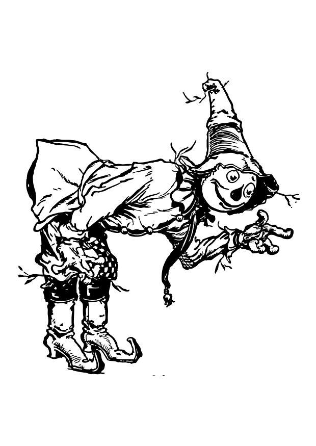 Coloring page scarecrow