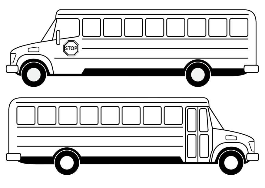 Coloring page school bus