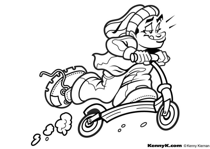 Coloring page scooter