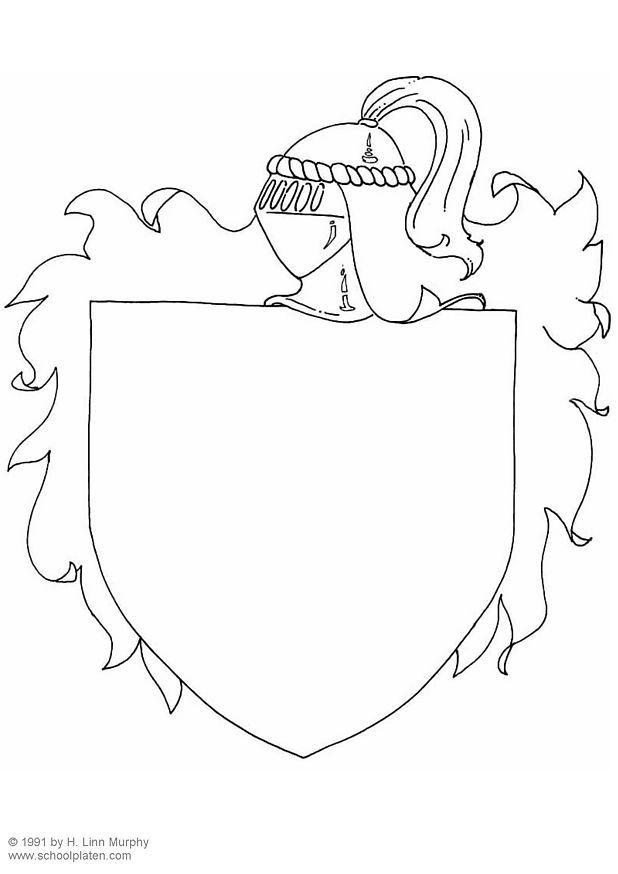 Coloring page scutcheon