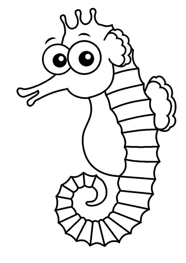 Coloring page seahorse