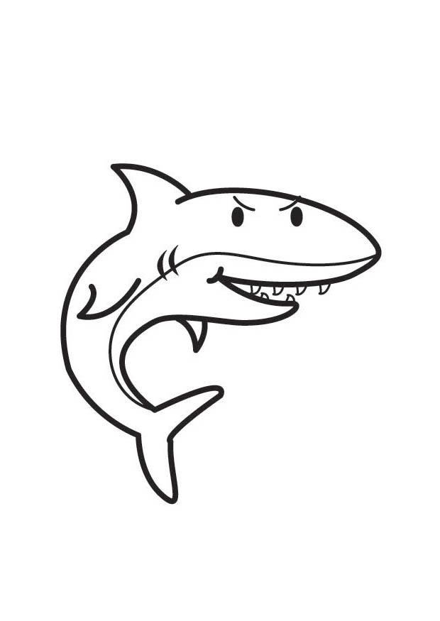 Coloring page shark