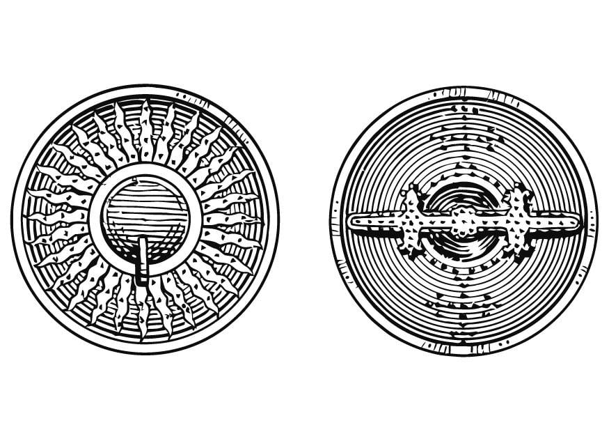 Coloring page shield