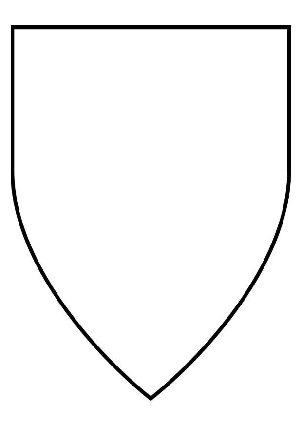 Coloring page shield