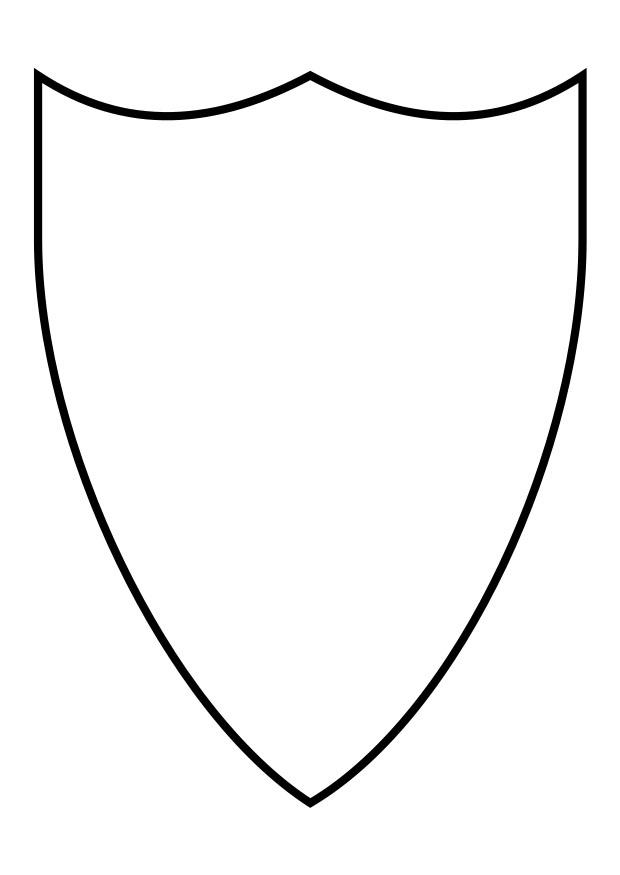 Coloring page shield