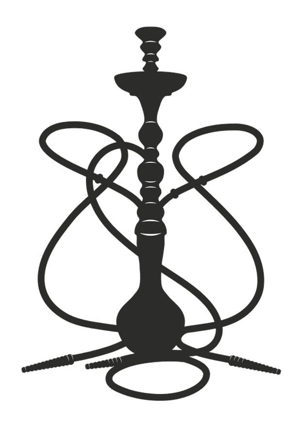 Coloring page shisha pipe