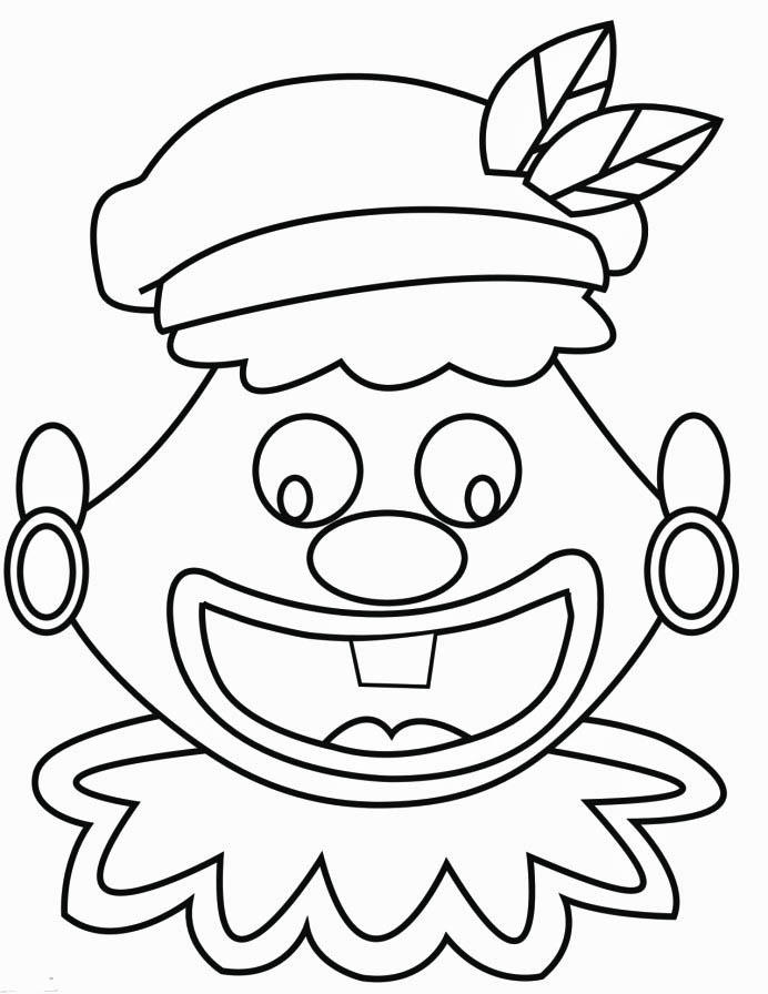 Coloring page silly piet face (2)