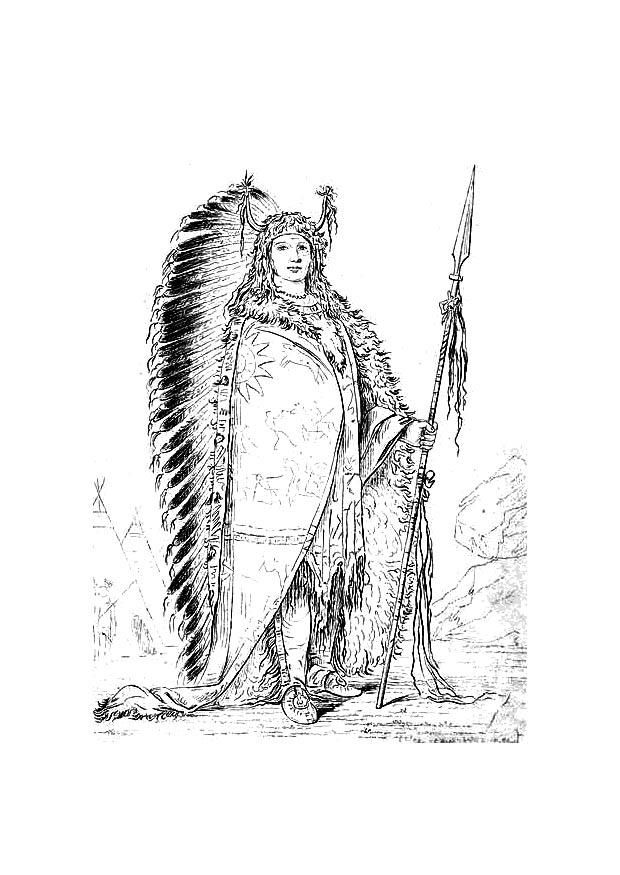 Coloring page sioux indian