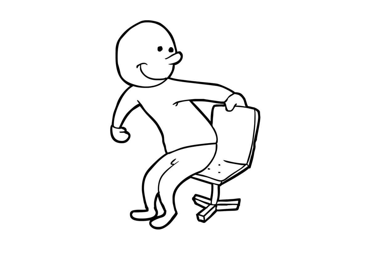 Coloring page sit