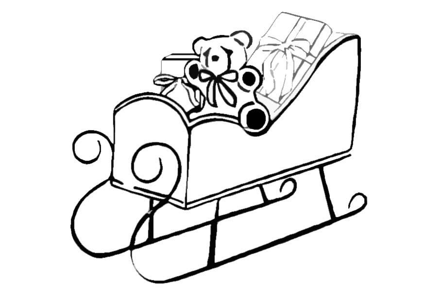 Coloring page sleigh