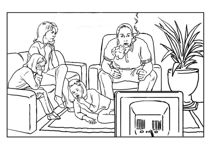 Coloring page smoking