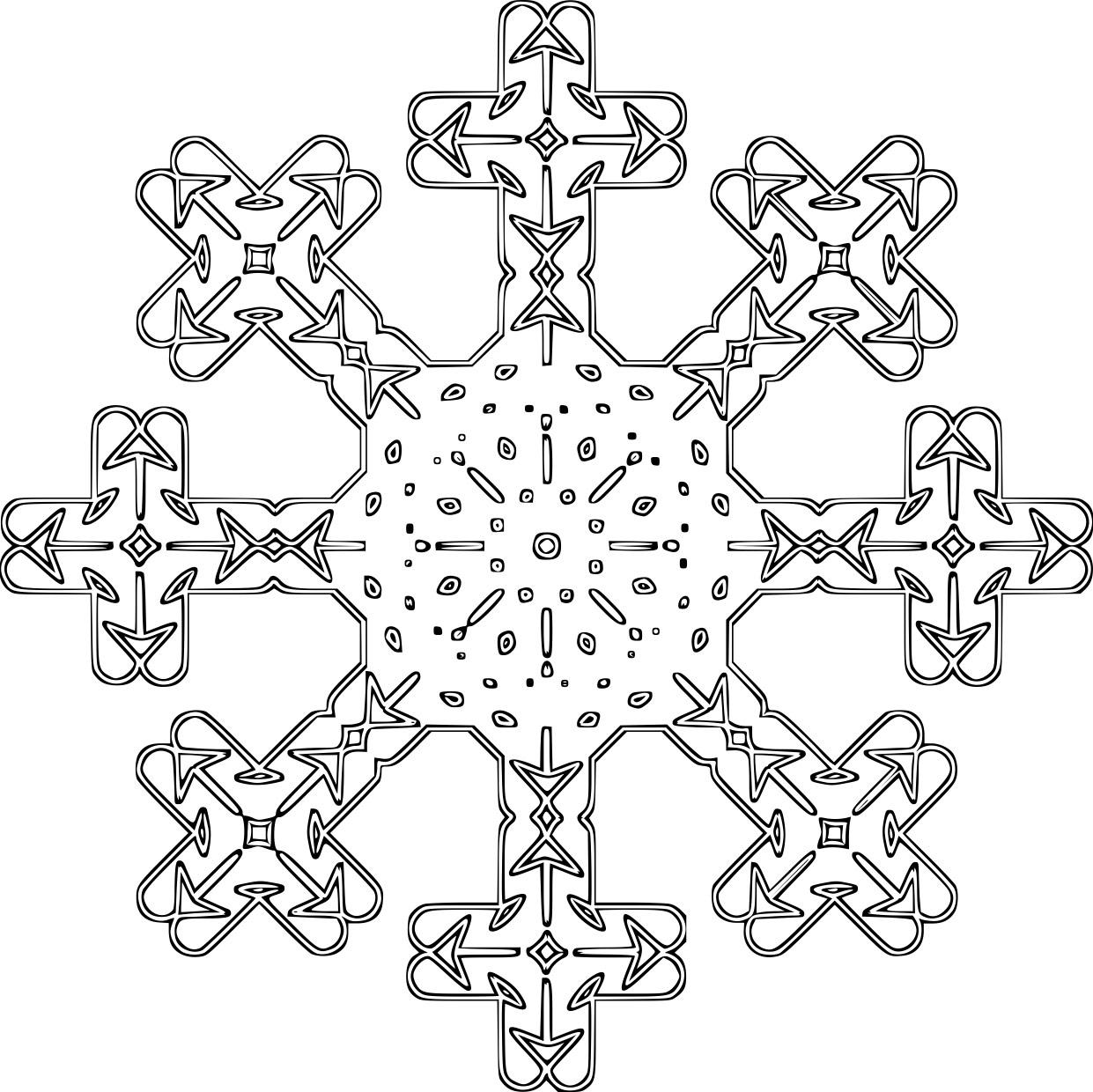 Coloring page snowflake