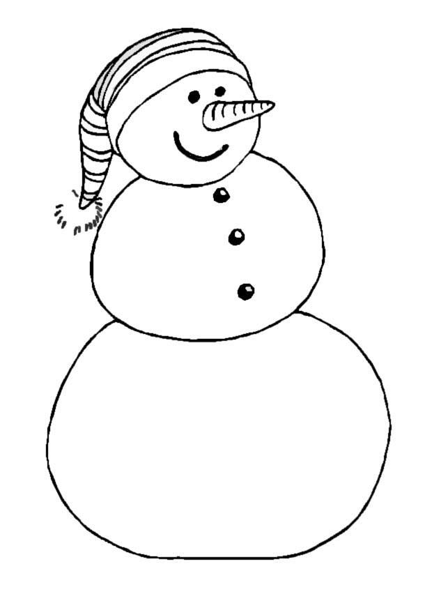 Coloring page snowman