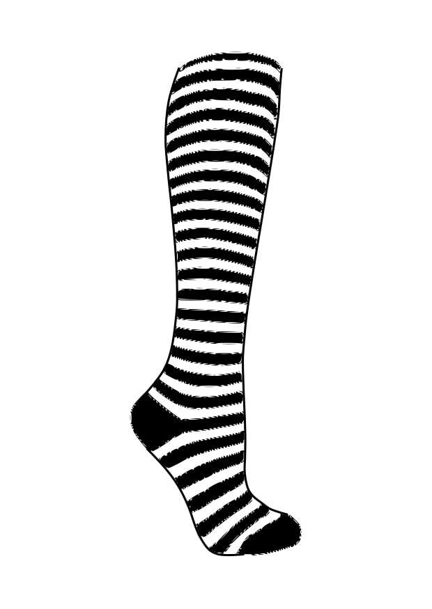 Coloring page sock