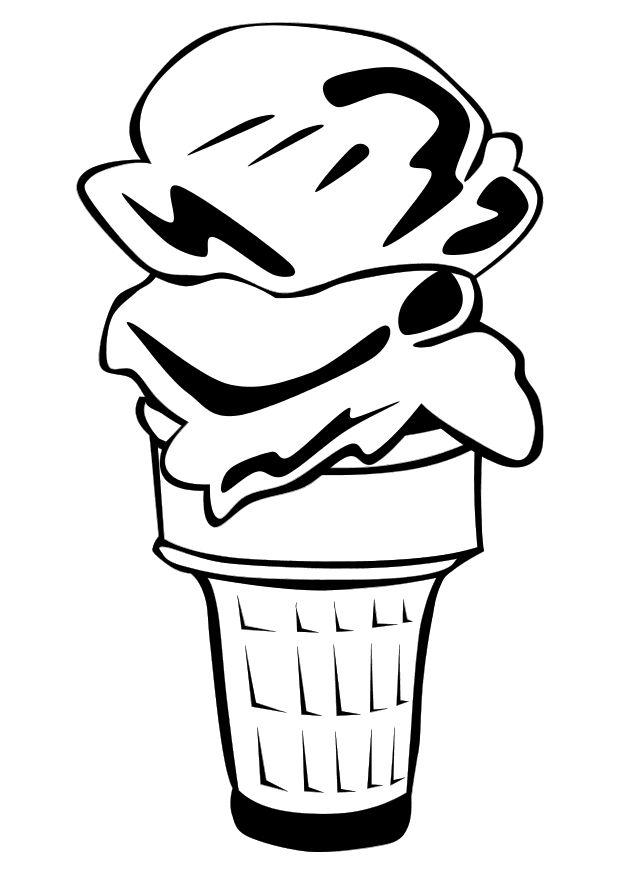 Coloring page soft ice cream cone