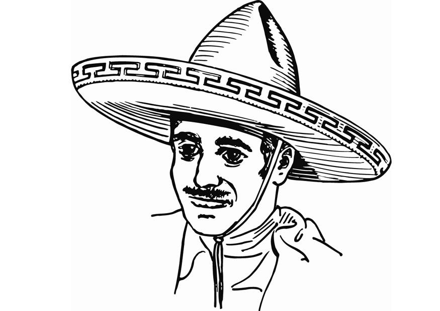 Coloring page sombrero