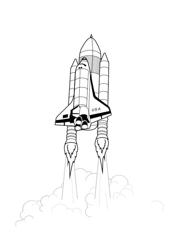 Coloring page space shuttle