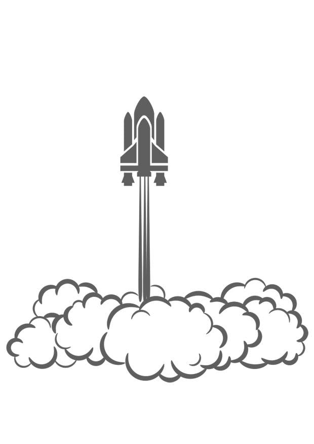 Coloring page space shuttle