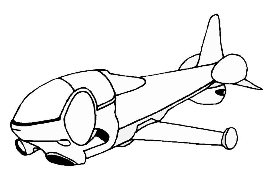 Coloring page spaceship