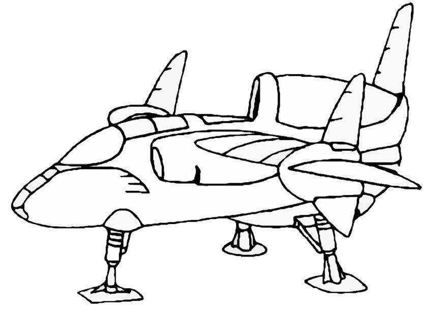 Coloring page spaceship