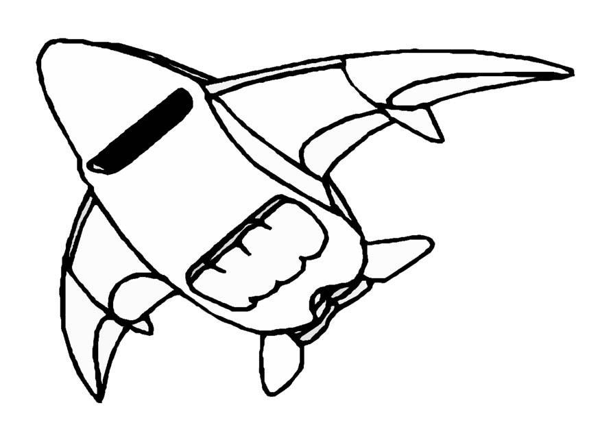 Coloring page spaceship