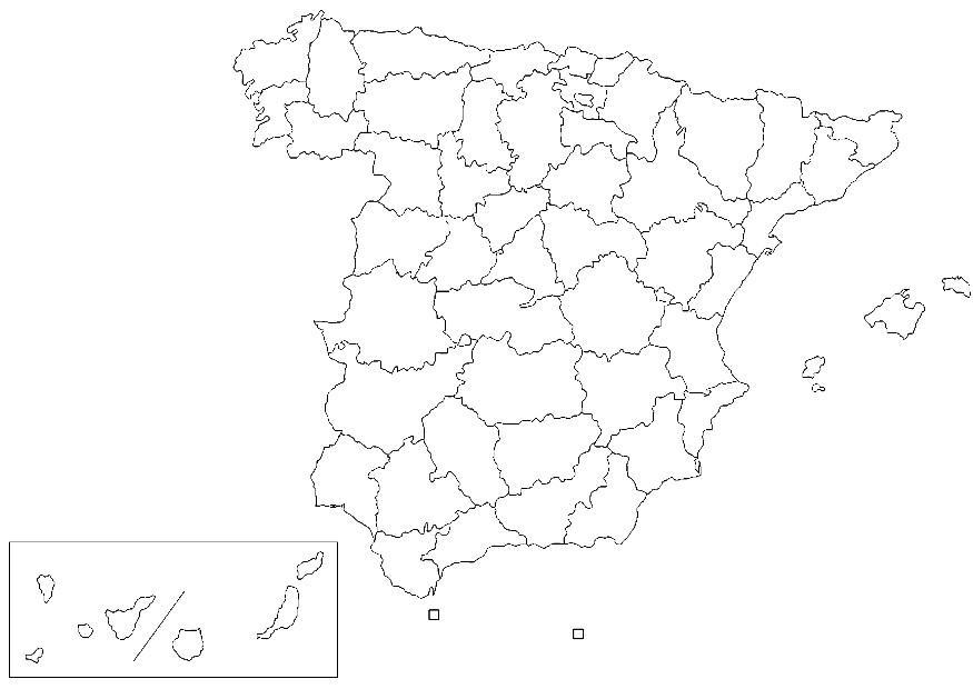 Coloring page spanish provinces