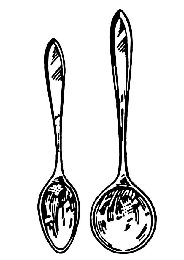 Coloring page spoon