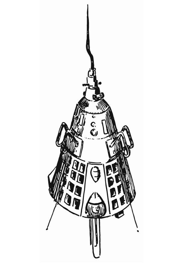 Coloring page sputnik