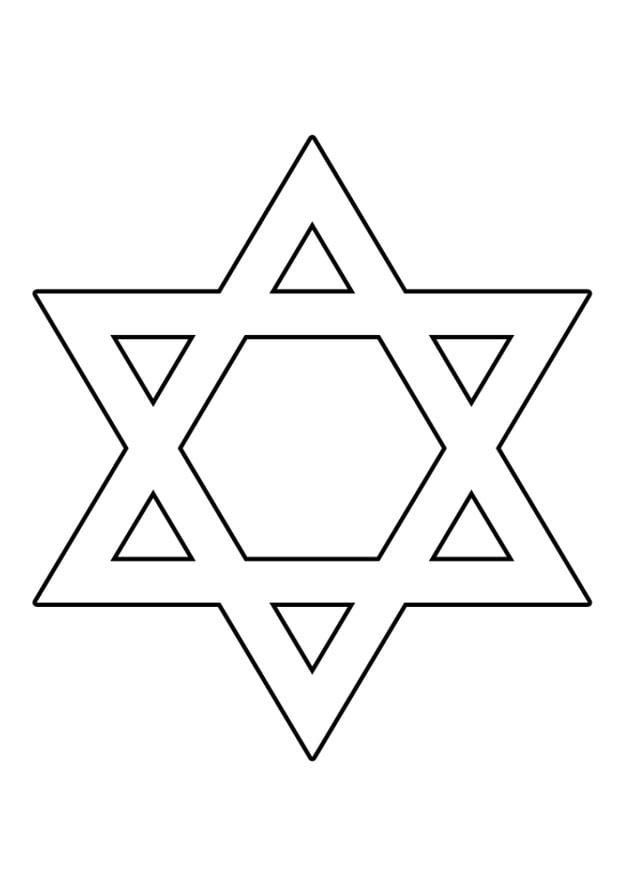 Coloring page star of david