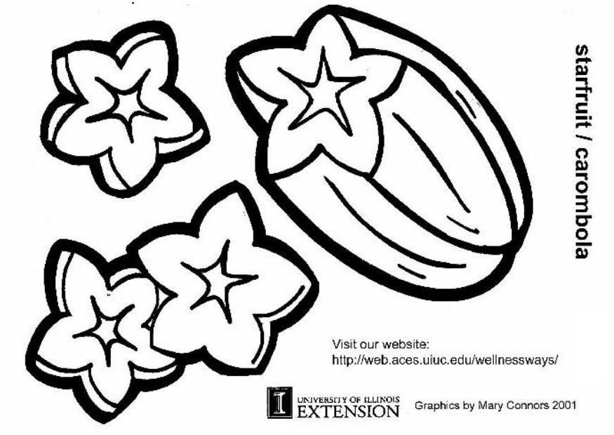 Coloring page starfruit