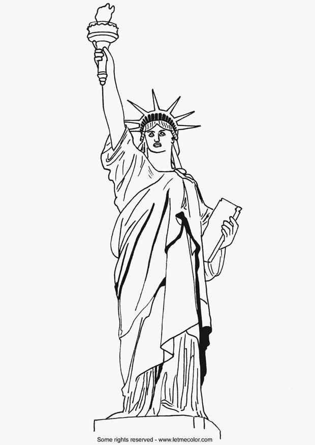 Coloring page statue of liberty