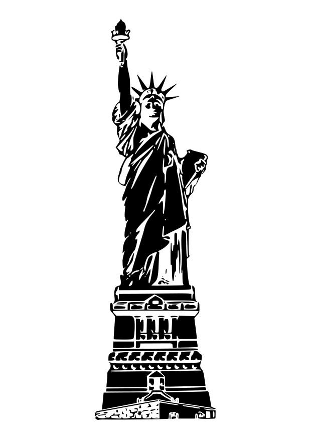 Coloring page statue of liberty usa