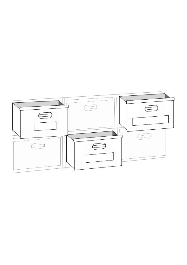 Coloring page storage boxes