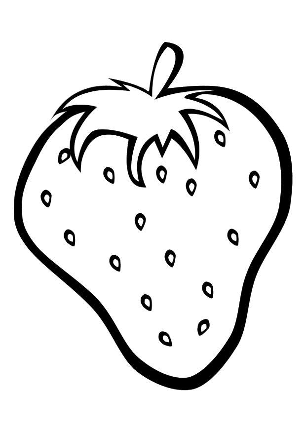 Coloring page strawberry