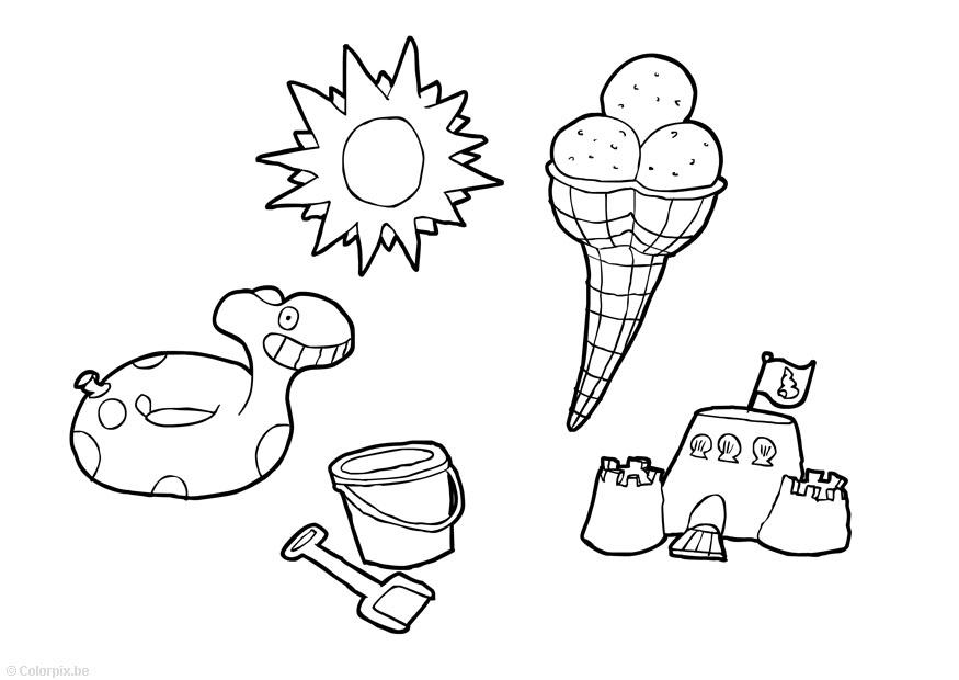 Coloring page summer