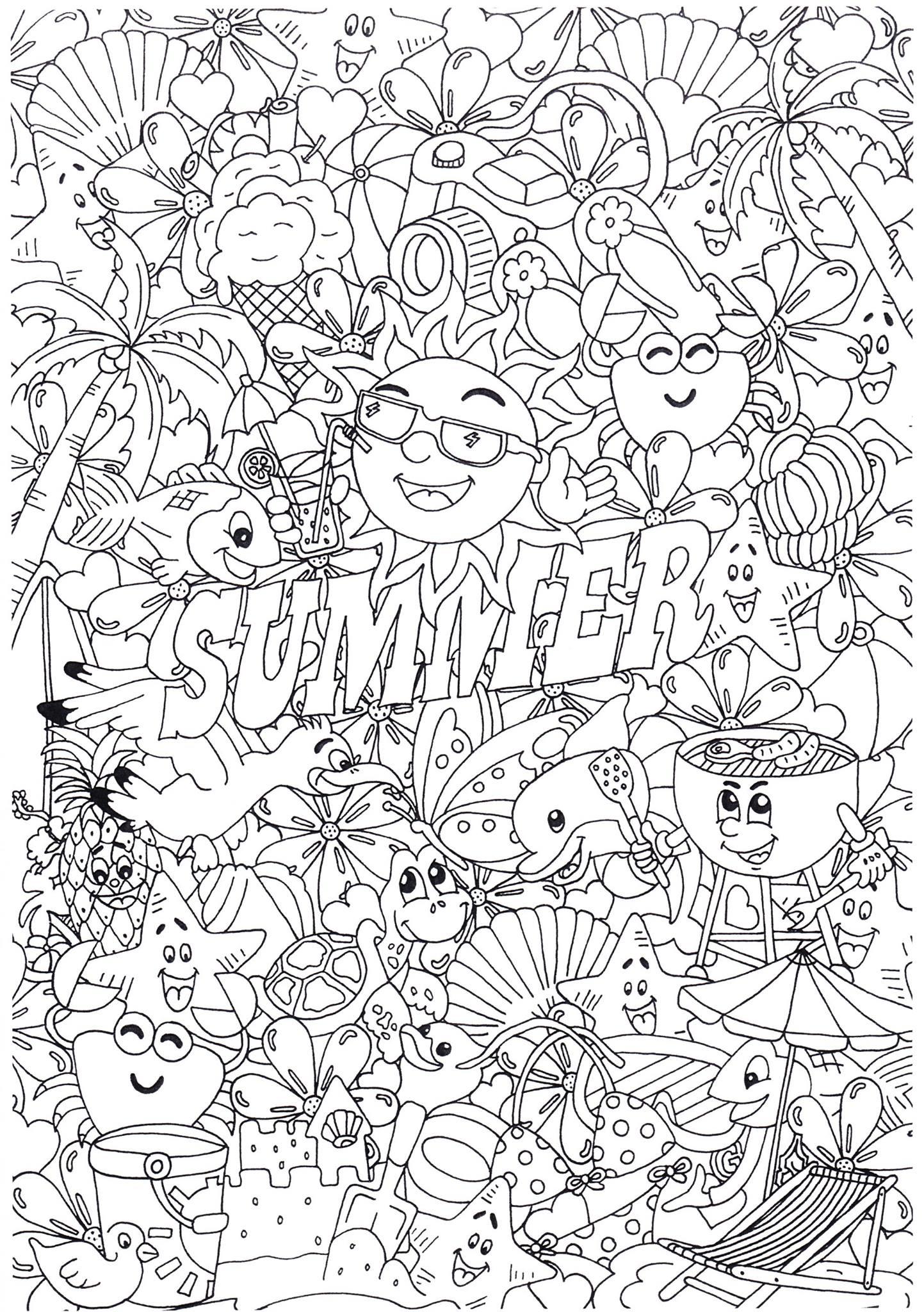 Coloring page summer