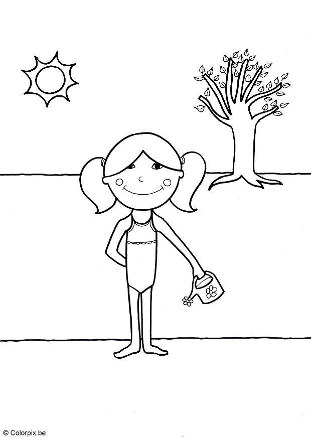 Coloring page summer