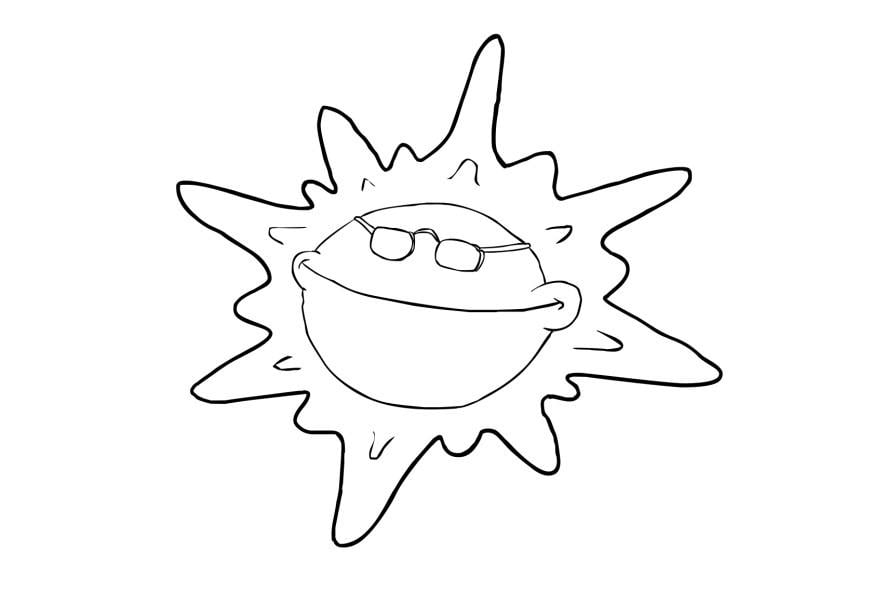 Coloring page sun