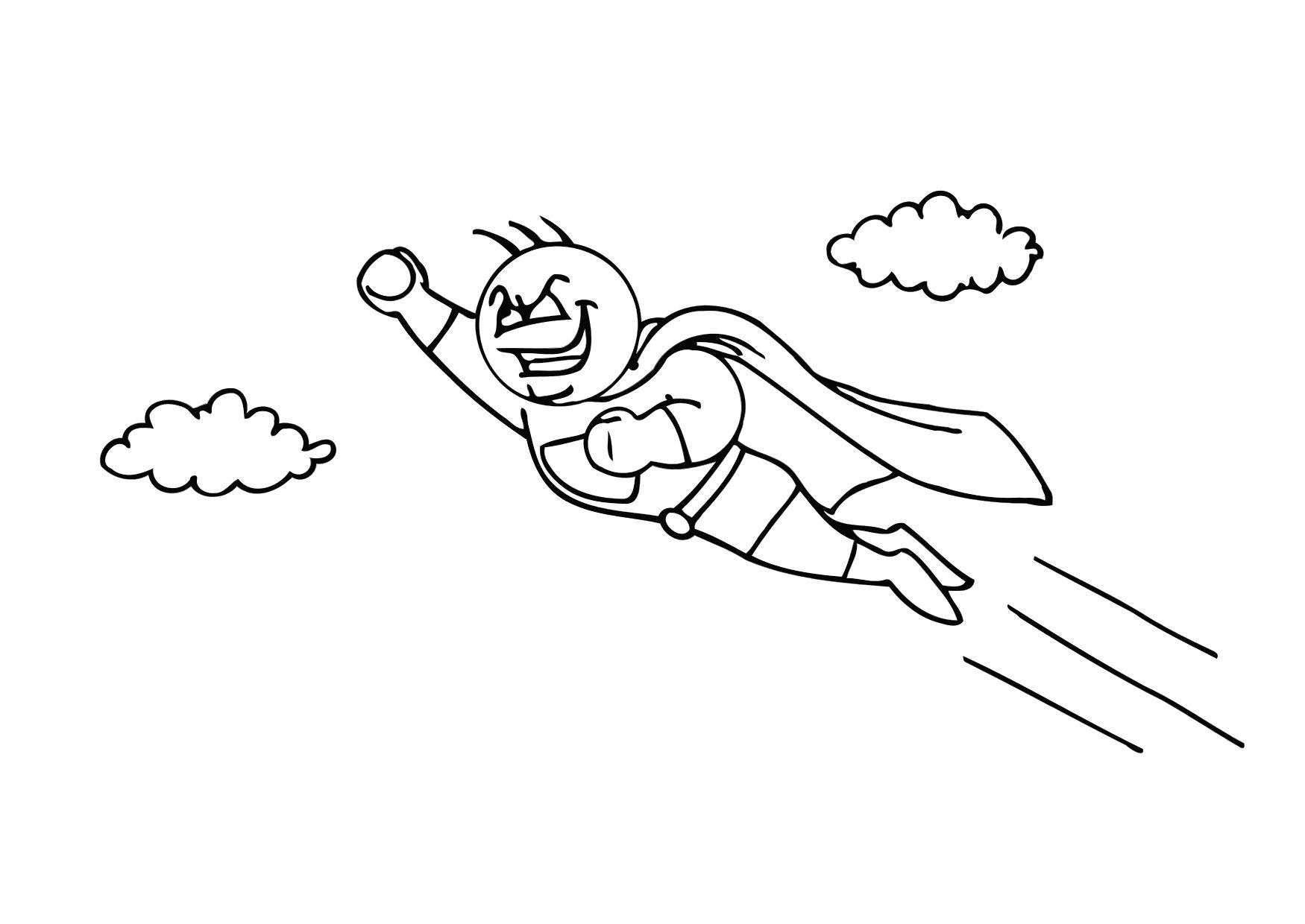 Coloring page superhero