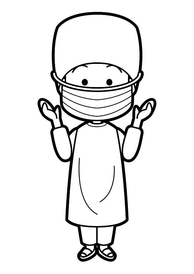 Coloring page surgeon