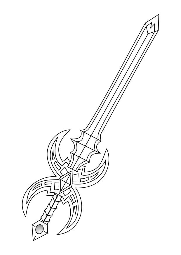 Coloring page sword