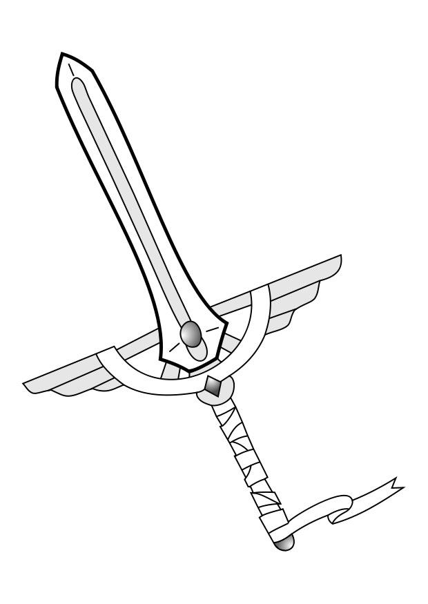 Coloring page sword