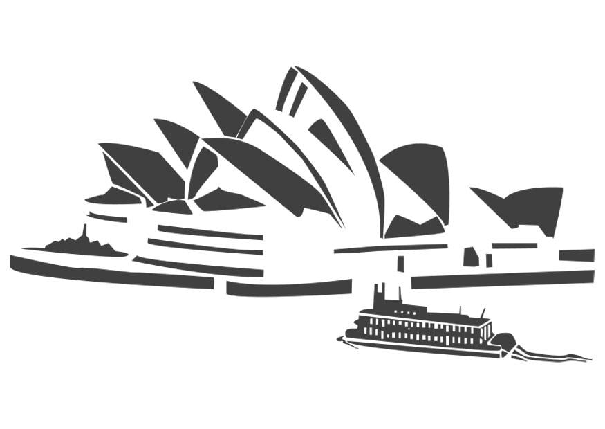 Coloring page sydney opera house