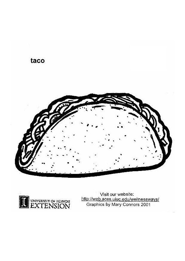 Coloring page taco