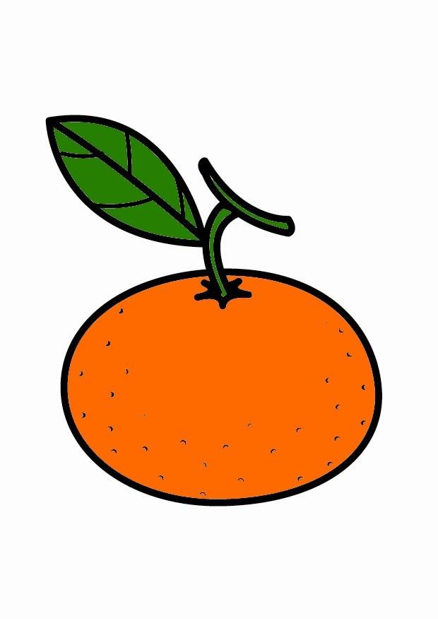 Coloring page tangerine